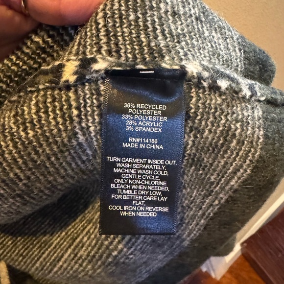 Frye Olive Green Geometric  Knit Sweater - Picture 7 of 9